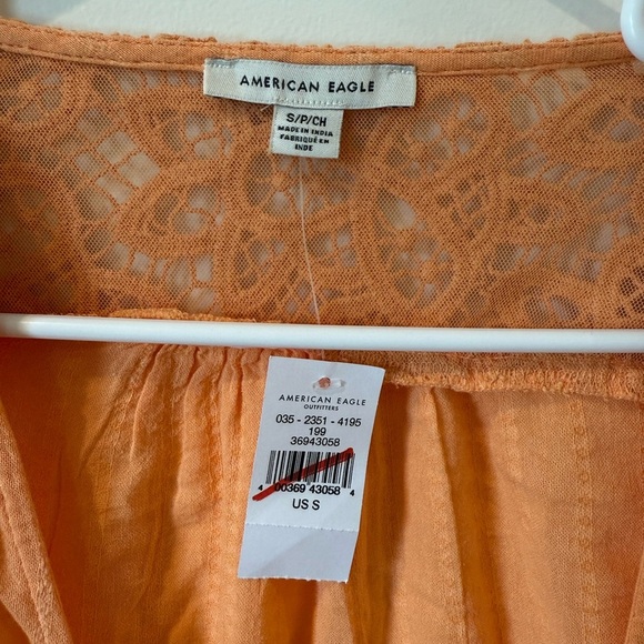 American Eagle Outfitters Orange Lace Blouse - Picture 2 of 7